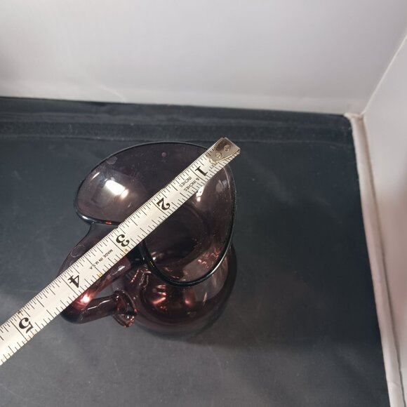 Vintage Amethyst Blown Glass Creamer Small Pitcher - Picture 7 of 10